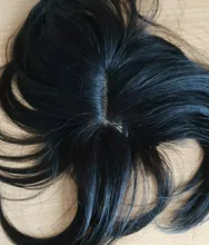 Halo Lady-extensiones de pelo brasileño con flequillo para mujer, cabello humano brasileño con Clip, aumento del volumen del cabello, peluquín corto, no Remy