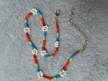 HangZhi-flores acrílicas de Margarita para mujer y niña, dulces y coloridas, coreanas, bohemio con cuentas collares de clavícula, joyería 2020