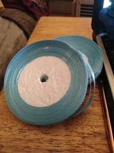 Cintas de satén de Color sólido, decorativo caja de regalo de boda, cinta para envolver manualidades DIY, blanco, rosa, azul, rojo y amarillo, 22 metros (25 yardas) 6mm