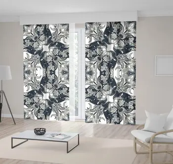 Curtain Paisley Pattern Classic Oriental Architectural Elements Decorative Monochromic Art Dark Blue Gray White
Curtain Paisley Pattern Classic Oriental Architectural Elements Decorative Monochromic Art Dark Blue Gray White