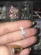 40 Uds. De dijes de moda, colgante de Cruz de metal, joyería artesanal, collar, T61