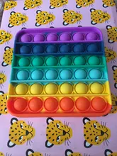 Arco Iris de empuje de Pops Fidget sensorial Juguetes Para Autisim necesidades especiales Anti-estrés juego de alivio de estrés blandita Pop Fidget Juguetes | Juguetes Fidget | Fidget Juguetes