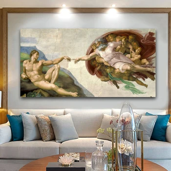 RELIABLI Creation of Adam Picture Sistine Chapel Abstract Canvas Painting Posters And Prints Wall Art for Living Room Decoration
RELIABLI Creation of Adam Picture Sistine Chapel Abstract Canvas Painting Posters And Prints Wall Art for Living Room Decoration