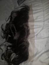 Extensiones de pelo brasileñas con malla con división, accesorio capilar ondulado de 13x4 y 4x4 con encaje Frontal, color negro azabache y cierre de malla con división