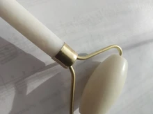 Rodillo de Jade blanco para masaje Facial, rodillo de Jade blanco para estiramiento Facial, herramientas de masaje Facial para mentón, cuello, cuidado de la piel