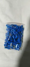 Conector de Cable de crimpado de pala aislada, Kit de Terminal macho hembra de 100mm, 16-14 AWG, 22-16AWG, 12-10AWG, 6,3 Uds.