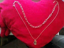 17KM-gargantilla Punk de cadena de oro grueso multicapa para mujer, collar con colgante redondo Irregular a la moda, joyería de tendencia 2021