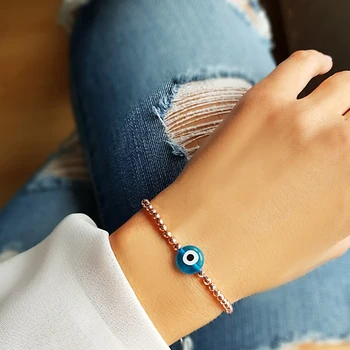 Evil Eye Sterling Silver Bracelet with Hematite Stone
Evil Eye Sterling Silver Bracelet with Hematite Stone