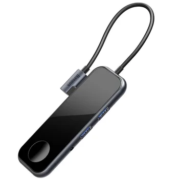 Adapter \ hub baseus superlative multifunctional hub (Type-C to 2 x USB3.0 + HDMI + Audio + PD + I. Watch wireless charger) deep gray
Adapter \ hub baseus superlative multifunctional hub (Type-C to 2 x USB3.0 + HDMI + Audio + PD + I. Watch wireless charger) deep gray