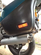 Lámina reflectiva para coche, motocicleta, camión, pegatina de plástico rojo para advertencia de seguridad 87*32*11mm, 4x