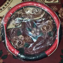 D forma O forma protector para volante de coche antideslizante de cuero de la PU para el POLO GOLF 7 Scirocco Suzuki Swift Nissan Rogue de alta calidad