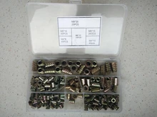 Insertos roscados tuercas, inserto de madera surtido Kit de herramientas, M4/M5/M6/M8 tornillo de muebles insertos perno sujetador (165 uds)