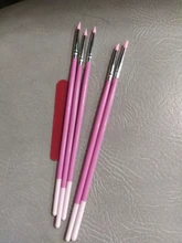 5 unids/set de Arte de uñas de silicona cepillo de pluma de madera grabado repujado hueco cerámica forma de escultura de arcilla que salpican esmalte de uñas para manualidades herramientas