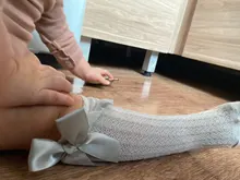 Recién Nacido calcetines de niñas bebé Primavera Verano de malla de calcetines NIÑOS Calcetines arco tubo de rodilla calcetines Sokken princesa calcetines para bebés e infantes