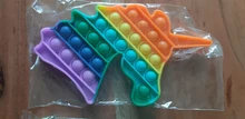 Juguetes sensoriales de burbuja de empuje, unicornio arcoíris, girasol, sonido Pop, Simple, hoyuelos, estrés, guerra, juegos de mesa