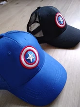 Gorra de béisbol de Hip Hop de Sol de Capitán América para niño, sombreros para niño o niña, gorras de rejilla con cierre en la parte trasera para niño