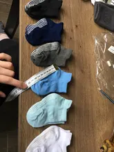 Calcetines náuticos antideslizantes de algodón para niños, calcetín de corte bajo para chico, con empuñaduras de goma, para las cuatro estaciones, de 0 a 6 años, 6 par/lote