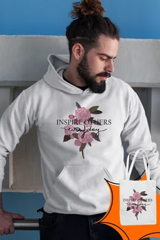 Angemiel Wear Inspıre Others Every Day White Male Hooded Sweatshirt Bags Kombin
Angemiel Wear Inspıre Others Every Day White Male Hooded Sweatshirt Bags Kombin