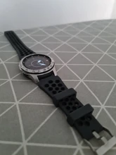 Correa de silicona de 22mm para Samsung Galaxy Watch 46mm, repuesto de pulsera de goma con agujeros para SM-R800 y plata