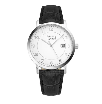 Men's quartz watch p97229.5223q on leather strap with mineral glass sunlight 
Men's quartz watch p97229.5223q on leather strap with mineral glass sunlight