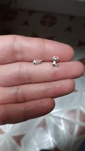 Pendientes asimétricos de Plata de Ley 925 para niños, con cierre de tuerca de hueso de pescado y gato, joyería antialérgica para bebés y estudiantes