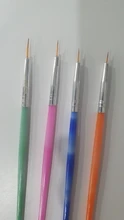4 unids/set gradiente colorido arte de uñas cepillo de pintura dibujo talla pluma profesional pinceles para Gel UV manicura herramientas