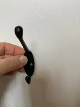 Coat Hooks Wall-Mounted 20-Screws Retro Black/gold Hardware for Hat Dual-Prong Hanger