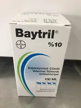Bayer®Baytril-solución antibacteriana antimicrobiana para todos los animales, solución de enrofloxacina de 10% y 100ml, para perro, vaca, oveja, ganado de caballos