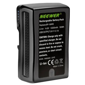 Neewer V Mount/V Lock Battery - 190Wh 13200mAh Rechargeable Li-ion Battery for Broadcast Video Camcorder, Compatible with Sony
Neewer V Mount/V Lock Battery - 190Wh 13200mAh Rechargeable Li-ion Battery for Broadcast Video Camcorder, Compatible with Sony