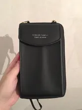 Billetera Color sólido de cuero para mujer, bolso de hombro para teléfono móvil con correas, soporte para tarjeta grande, BILLETERA, bolso de mano, bolsillos, 2020