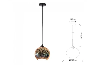 V-TAC SV40121 chandelier Led pendant Bell glass chrome color mirror effect 3D diameter 20cm attack E27 SKU-
V-TAC SV40121 chandelier Led pendant Bell glass chrome color mirror effect 3D diameter 20cm attack E27 SKU-