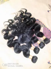 XISHIXIU-extensiones de pelo ondulado brasileño, mechones de pelo mezclado 70% humano con cierre de encaje, extensiones de cabello no Remy