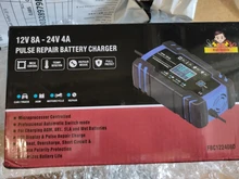 Car-Battery-Charger Lcd-Display Deep-Cycle-Gel Foxsur Pulse-Repair AGM Smart Lead-Acid