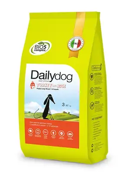 Dailydog puppy large breed turkey and rice for puppies Turkey/Rice-3 kg x 1 pc 
Dailydog puppy large breed turkey and rice for puppies Turkey/Rice-3 kg x 1 pc