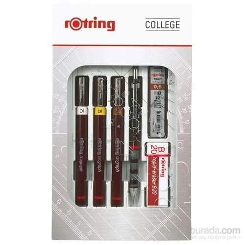 

rOtring S0699370 Isograph Technical Drawing Pens, Set, 3-Pen College Set