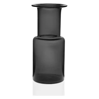 Vase Crystal (13,5 x 28,2 x 13,5 cm) Grey 
Vase Crystal (13,5 x 28,2 x 13,5 cm) Grey