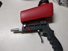 Pistola de chorro de arena de gravedad portátil, herramienta pequeña neumática, ajustable, para pulverización, 90psi
