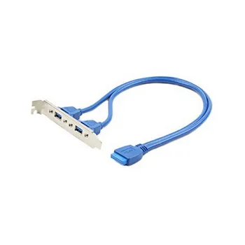 

2 x USB Rear Panel Cable GEMBIRD CC-USB3-RECEPTACLE Silver Blue (0,45 cm)