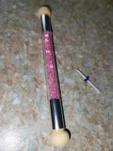 Esmalte de uñas en Gel, pendiente del cepillo con 4 cabezales de esponja de reemplazo, polvo brillante, punteado, gradiente, arte de uñas esponja