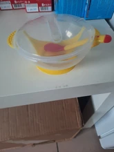Detección de temperatura cuchara de alimentación de vajilla infantil comida aprendizaje platos servicio/placa/de la bandeja de la succión de la Copa Set de vajilla para bebé
