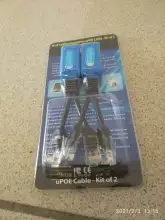 ESCAM 1 par RJ45 combinador divisor uPOE cable dos cámara POE usar un cable de red de Cable adaptador POE conectores pasivo Cable de alimentación