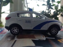 Caipo-coche de policía modelo KIA Sportage R, vehículo de aleación extraíble, 1:39