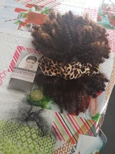 Joy & luck-Peluca de cabello sintético Afro para mujeres africanas, turbante corto, peluca de cabello entrelazado