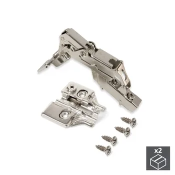 Lot of 2 hinges elbow X91 Emuca opening 165 ° with soft closing and supplements to screw with regulation eccentric
Lot of 2 hinges elbow X91 Emuca opening 165 ° with soft closing and supplements to screw with regulation eccentric