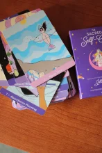 Cartas del Tarot de 55 Uds. Cartas del oráculo sagrado de autocuidado, juego de adivinación del destino, juegos de mesa, cartas de juego con guía en PDF