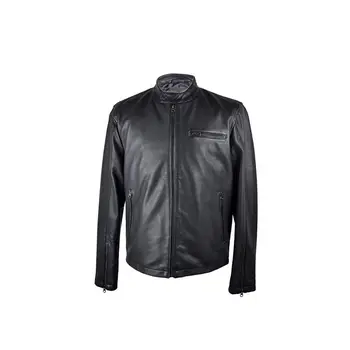 Zerimar natural leather jacket for men with Mandarin collar & snap button
Zerimar natural leather jacket for men with Mandarin collar & snap button