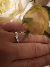 Anillo de piedra de circón redondo y pequeño para mujer, joyería de boda de Color plata Vintage, anillos de compromiso de cristal para mujer