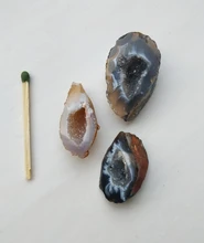 1Pc Natural ágata Geode de colección de minerales curativos piedras de cristal cuentas mitades para Diy colgante de joyería de las mujeres haciendo