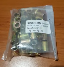 NINDEJIN-tuerca de remache de cabeza plana, m3 m4 m5 m6 m8 m10 m12 de acero inoxidable rivnut, sombrero con remaches chapados en zinc, 2-30 Uds.