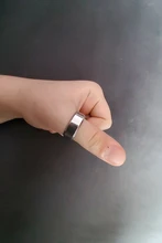 Letdiffery-anillo Simple de 8mm para hombre, anillos de dijes suaves de acero inoxidable negro, envío directo